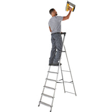 Load image into Gallery viewer, Werner Stepladder 8 Tread High Handrail with tool tray (7410818L)