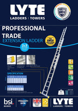Load image into Gallery viewer, Lyte EN131-2 Professional Extension Ladder 10 Rung 2 Section (NELT230)