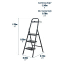 Load image into Gallery viewer, WERNER SLIMLINE STEP STOOL 3 STEP AND TOOL TRAY (12423)