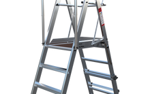Load image into Gallery viewer, AlphaDeck 3-4 Adjustable Podium Step Ladder 0.71m - 0.89 m (60137)