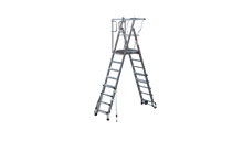 Load image into Gallery viewer, AlphaDeck 5-8 Adjustable Podium Step Ladder 1.39m - 1.79m (60151)