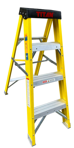 Titan Fibreglass Swingback Step Ladder 4 Tread (TNGFHS4)