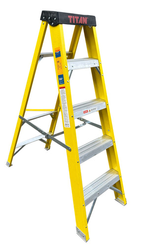 Titan Fibreglass Swingback Step Ladder 5 Tread (TNGFHS5)