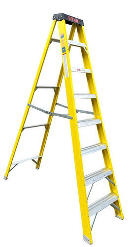 Titan Fibreglass Swingback Step Ladder 8 Tread (TNGFHS8)