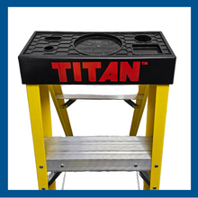 Load image into Gallery viewer, Titan Fibreglass Swingback Step Ladder 8 Tread (TNGFHS8)