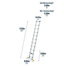 Load image into Gallery viewer, Werner Telescopic Soft Close Extension Ladder 3.2m (85032)