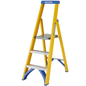 Werner Fibreglass Platform Stepladder 3 Tread (7170318)