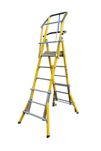 Load image into Gallery viewer, Lyte MultiLyte Glassfibre Telescopic Platform 7-11 Tread Stepladder (ML711GF)