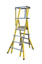 Load image into Gallery viewer, Lyte MultiLyte Glassfibre Telescopic Platform 7-11 Tread Stepladder (ML711GF)