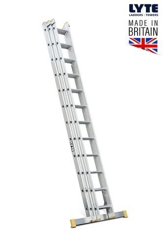 Lyte EN131-2 Professional Extension Ladder 14 Rung 3 Section (NELT340)