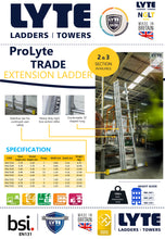 Load image into Gallery viewer, LytePro EN-131-2 Professional Trade 2x7 Rung Extension Ladder (NGLT225)