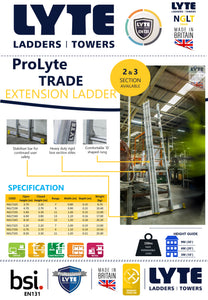 LytePro EN-131-2 Professional Trade 2x13 Rung Extension Ladder (NGLT240)